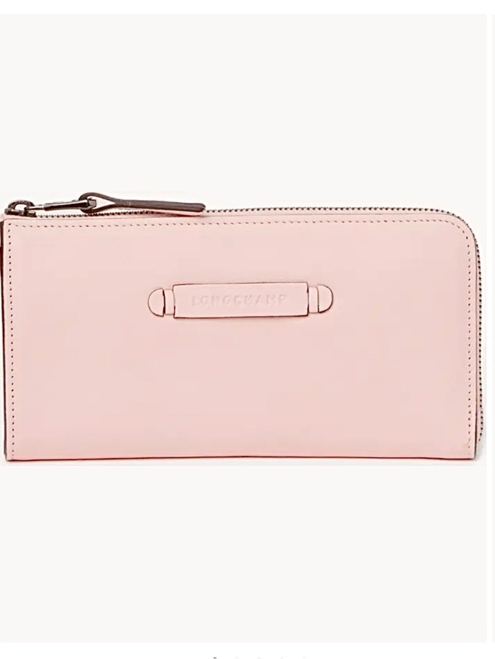 🆕-Longchamp Leather 3/4 Zip Continental
Wallet- Light Pink